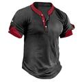 Homme T shirt Tee Chemise Henley Shirt T-shirt Plein Henley Plein Air Vacances Manches courtes Vêtement Tenue Mode Design basique