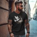 oldvanguard x sui t-shirt punk gothique 100% coton squelette pigeon