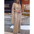 robe à paillettes pour femme robe de bal robe de soirée paillettes paillettes col en V manches longues robe d'hiver champagne rouge automne hiver
