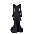 Mercredi Addams Famille Addams Morticia Addams Robe Femme Cosplay de Film Mode Noir Mascarade Robe