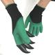 1 paire de gants de jardin avec griffes, gants de jardin pour creuser, planter, désherber, semer, protéger les ongles et les doigts, matériel de plantation outils de jardinage