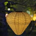 lanternes décoratives à énergie solaire extérieure suspendues avec crochet batterie intégrée étanche éclairage automatique matériel en nylon pour lampe de jardin de cour