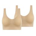 Soutien-Gorges de Sport Femme Brassière Soutien Important Coussin Amovible Sans-Fil Yoga Aptitude Exercice Physique Des sports Tenues de Sport à Maintien Supérieur Respirable Séchage rapide Elastique