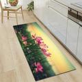 Tapis floral végétal tapis de cuisine tapis de sol antidérapant résistant à l'huile tapis de salon tapis intérieur extérieur tapis de chambre décor de salle de bain tapis d'entrée tapis de porte