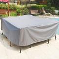 patio meubles couverture 210d oxford tissu en plein air argent meubles couverture jardin étanche couverture cour table et chaise combinaison cache-poussière
