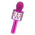 Enfants karaoké microphone sans fil karaoké microphone avec lumière led pour les filles 3-12 ans cadeau de noël jouets pour enfants