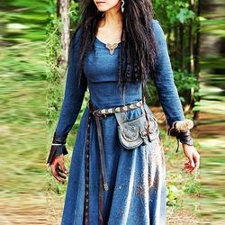 Rétro Vintage Médiéval Renaissance Robe Costume de cosplay Robe Tunique Viking Ranger Elfe Déguisement Femmes Celtique Viking Halloween Carnaval Mascarade Performance Halloween LARP Adulte Robe