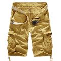 Homme Short Cargo Short Shorts de Randonnée Cordon de jambe 6 poches Plein Confort Poids Léger Extérieur du quotidien Sortie Mélange de Coton Mode Vêtement de rue Noir Vert Véronèse