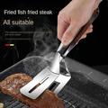 304 acier inoxydable pelle à steak barbecue poisson grillé clip alimentaire clip cuisine pain crêpe coréen barbecue poisson frit clip