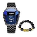 Montre à Quartz de Luxe pour Hommes Tendance Horaire Montre Bracelet Cool Hommes Technologie Acier Inoxydable Mode Montre à Quartz Pour Hommes Relogio Masculino