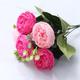 1pc tige de fleur artificielle, pivoine en soie, bouquet de fleurs artificielles, fausses fleurs pour la décoration de mariage à la maison cadeaux de fête des mères cadeaux d'anniversaire