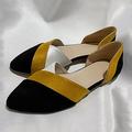 Femme Ballerines Grandes Tailles Extérieur Bureau du quotidien Talon Plat Bout pointu Elégant Décontractées Marche Daim Mocassins Bloc de couleur Jaune Rouge Bleu