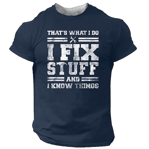 Homme Graphique Lettre T-shirt T-Shirts Drôles T-shirts à slogan t-shirt en détresse Manche Courte T-shirt Impression 3D Col ras du cou Chemise ancien Mode Designer Extérieur Occasionnel Quotidien