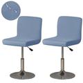 Lot de 2 housses de tabouret de bar extensibles bordeaux, housse de tabouret de bar pivotante carrée, housse de chaise pour salle à manger, housse de siège de café, protection antidérapante