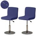 Lot de 2 housses de tabouret de bar extensibles bordeaux, housse de tabouret de bar pivotante carrée, housse de chaise pour salle à manger, housse de siège de café, protection antidérapante