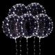 led ballon lumières transparent feuille ballon décor lumière pour fête anniversaire mariage noël décor décor à la maison colonne stand avec base