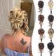 postiche chignon désordonné pour femme avec pince à griffes extensions de cheveux blond platine buncurly cheveux ondulés chignon clip en griffe chignon queue de cheval postiches avec longue barbe