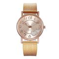 femmes quartz montre-bracelet de luxe minimaliste bling diamant analogique montre-bracelet amour coeur cadran élégant maille ceinture femme montre