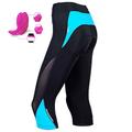 Femme Corsaire 3/4 Velo Cyclisme Vélo Pantalons Bas Confortable VTT Vélo tout terrain Vélo Route Des sports Respirable Confortable Rouge / noir Noir Polyester Vêtement Tenue Avancé Tenues de Cyclisme