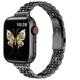 Bijoux Bracelet Compatible avec Bracelet Apple Watch 38mm 40mm 41mm 42mm 44mm 45mm 49mm Homme Paillettes Cristal Acier Inoxydable Bracelet de remplacement pour iwatch Series Ultra 8 7 SE 6 5 4 3 2 1