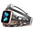 Bijoux Bracelet Compatible avec Bracelet Apple Watch 38mm 40mm 41mm 42mm 44mm 45mm 49mm Luxe Cuir PU Bracelet de remplacement pour iwatch Series Ultra 8 7 6 5 4 3 2 1 SE