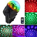 Lumières de boule disco de fête, lumières de fête stroboscopiques activées par le son avec télécommande, 7 couleurs RVB changeantes lumières stroboscopiques de scène dj intérieur pour les fêtes de club de danse de salle à la maison spectacle de mariage d'