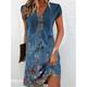 Femme Ensemble Robe Deux Pièces Robe casual Robe Débardeur Robe imprimée Extérieur du quotidien Actif Mode Imprimer Robe mi-longue Col V Manche Courte Floral Standard Bleu Eté Printemps S M L XL XXL