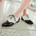 chaussures oxford brogue classiques pour femmes – chaussures en similicuir marron à lacets et bout golf pour une tenue décontractée et formelle d'inspiration vintage