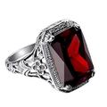 shiysrl bague de bijoux exquis bagues d'amour vintage strass rouge fiançailles de mariage bague de mariée bijoux cadeau bande de mariage meilleurs cadeaux pour l'amour avec la Saint-Valentin - rouge