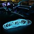 voiture el fil led bande 5m led voiture lumières atmosphère lumière pour bricolage flexible auto intérieur lampe décoration de fête 12v néon bandes 2pcs 1pc ensemble