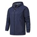 Homme Imperméable Veste à capuche Veste de Randonnée Veste coupe-vent Sport extérieur Camping et randonnée Etanche Coupe Vent Printemps Automne Couleur unie Noir Vert Véronèse Rouge Bleu Marine Bleu