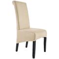 Housses de chaise de salle à manger XL en daim velours peluche noir, housse de chaise extensible, housse de protection de chaises hautes en spandex housse de siège avec bande élastique pour salle à