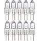 Ampoule halogène à deux broches, 20w, 20 pièces, 240lm, g4, blanc chaud, 12v, pour lustre sous-meuble, éclairage sur rail