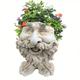 Jardinières de visage, jardinière tête moldue visage pot de fleur sculpture de jardin en résine pour plantes d'intérieur et d'extérieur, décor de patio de pot de jardin unique