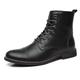 Homme Bottes Chaussures habillées Bottes de Combat Rétro Vintage Classique du quotidien Bureau et carrière Polyuréthane Bottine / Demi Botte Lacet Marron foncé Noir Marron clair Automne Hiver