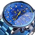 Montre mécanique FORSINING pour hommes Montre de marque Top Montre militaire de sport étanche trois cadrans calendrier luminous automatique auto-remontante Montre mécanique en acier inoxydable