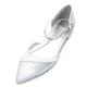 chaussures de mariage pour femmes chaussures de demoiselle d'honneur de mariée soirée chaussures plates de mariage noir blanc argent bride à la cheville ruban cravate talon plat bout pointu satin confort d'orsay chaussures cadeaux de Saint Valentin