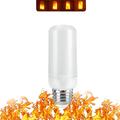 ampoule à flamme led e27 effet de flamme dynamique feu e14 lumière led clignotante 3/5/7/9w 110v-220v simulation d'éclairage à la maison flamme lumière gravité induction effet de flamme lumière