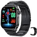 iMosi et580 Montre intelligente 2.04 pouce Smartwatch Montre Connectée Bluetooth ECG PPG Podomètre Rappel d'Appel Compatible avec Android iOS Femme Hommes Longue Veille Imperméable Contrôle des