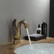 mitigeur de lavabo de salle de bain vintage en forme de cygne en laiton, robinets de lavabo monobloc à poignée unique montés sur le pont, robinet mono vasque eau chaude et froide antique
