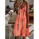 Mini robe Femme Robe casual Sans Manches Printemps Eté - basique Soirée mode Imprimer A Ombre Col V du quotidien Vacances Robe d'été 2023 Boom Vente Robe Orange S M L XL XXL 3XL