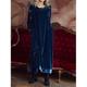 Robe velours Robe casual Robe d'hiver Femme robe longue Poche du quotidien Rendez-vous Sortie Mode Vêtement de rue col bénitier manche longue 2023 Standard Bleu S M L XL 2XL