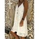 robe blanche Robe dentelle Robe casual Femme Mini robe Dentelle Patchwork Plein Air Vacances Rendez-vous Vêtement de rue basique A Bretelles Sans Manches Standard Noir Blanche Rose Claire S M L XL 2XL