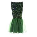 La Petite Sirène Sirène Jupe Costume de Cosplay Tenue Femme Cosplay de Film Déguisement Cosplay Halloween Bleu Vert Halloween Carnaval Mascarade Jupes