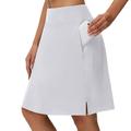 Jupe de tennis Jupe de golf Jupe de yoga Femme Protection Solaire Contrôle du Ventre Lifting des fesses Poches latérales 2 en 1 Yoga Aptitude Exercice Physique Jupe-short Bas Taille haute Spandex Des