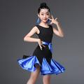 Danse latine / Tenues de Danse pour Enfants Robes Fille Utilisation Nylon Ruché / Combinaison Sans Manches Taille haute Robe