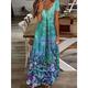 robe longue Femme Robe casual Manche Courte Printemps Eté - basique Vacances Casual Imprimer Floral du quotidien Vacances Robe d'été 2023 Blanche Bleu Vert Bleu clair S M L XL XXL 3XL