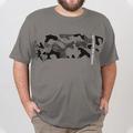 Homme Grande Taille Grande hauteur T shirt Tee Tee Ras du cou Noir Blanche bleu marine Manches courtes Extérieur Sortie Imprimer Lettre camouflage Vêtement Tenue Mélange de Coton Vêtement de rue mode