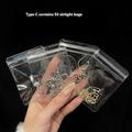 Albums de stockage de bijoux transparents cadeaux avec sac à fermeture éclair collier refermable anneaux sacs couverture d'affichage de boucle d'oreille portable