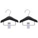 2 Pcs Hook Baby Hangers Cat Clothes Wood Garment Rack Wooden Pet Clothing Drying Wig Stainless Steel